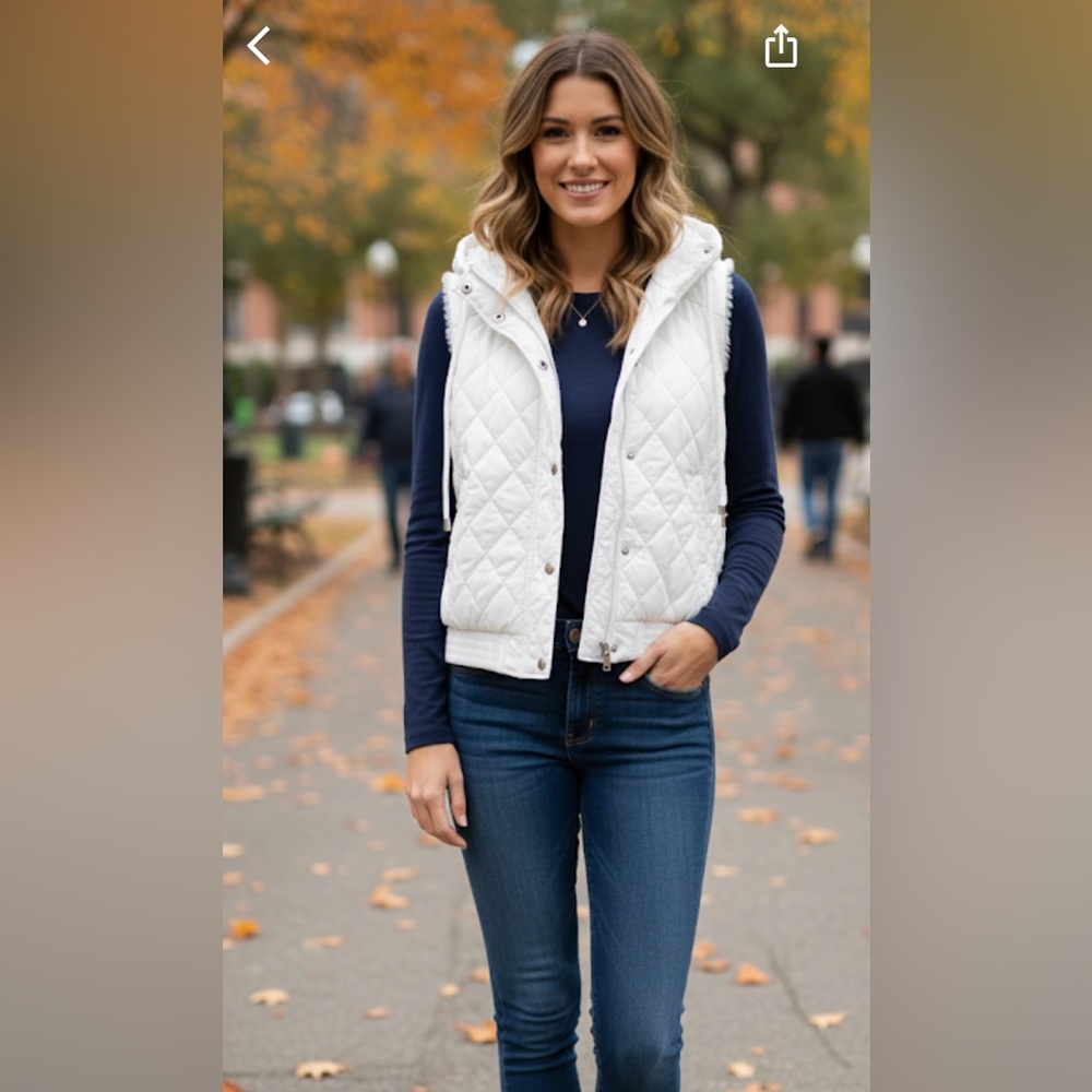 Haute Monde White Quilted Jacket